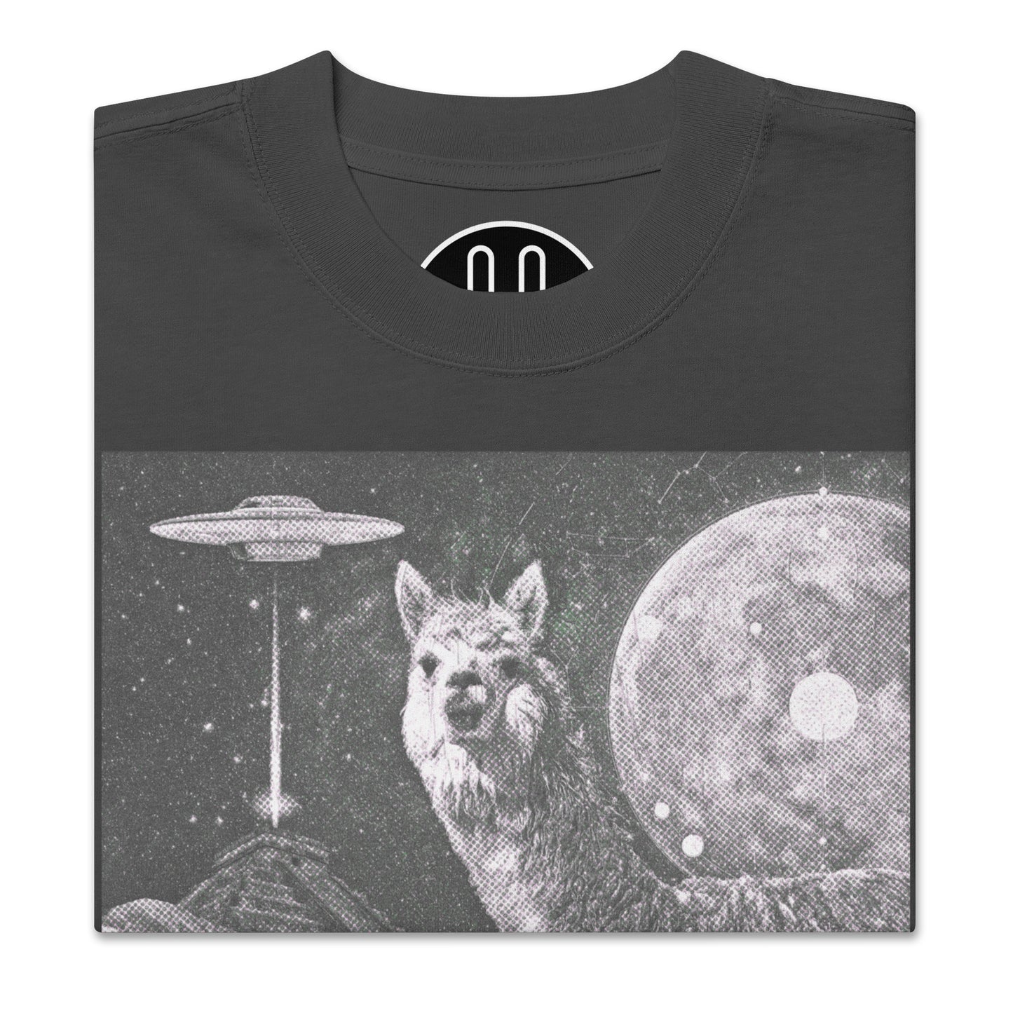 Llama Moon Pyramid Oversized Graphic Tee – Unisex Streetwear Shirt