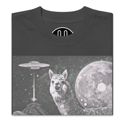 Llama Moon Pyramid Oversized Graphic Tee – Unisex Streetwear Shirt